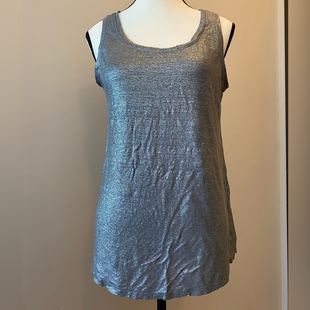 Eileen Fisher 100% organic linen top MEDIUM EUC